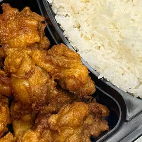 Kids Chicken Nuggets & Rice.