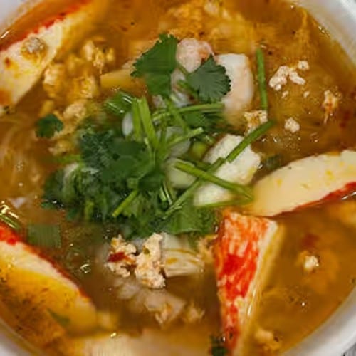 Tom Yum Noodle Soup Dinner.
